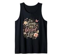 Christian I'm Living My Blessed Life Faith Gift Tank Top