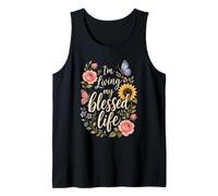 Christian I'm Living My Blessed Life Faith Gift Tank Top
