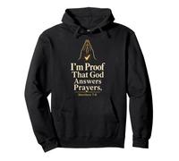 Christian I'm Proof God Answers Prayers Bible Verse Gift Pullover Hoodie
