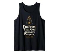 Christian I'm Proof God Answers Prayers Bible Verse Gift Tank Top