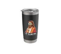 Christian I'm Telling DAD Funny Jesus Coffee Meme Stainless Steel Insulated Tumbler