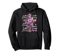 Christian In The Waiting There Was Jesus Purple Floral Women Pullover Hoodie