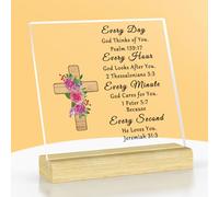 Christian Inspirational Gifts Bible Verse Gifts Acrylic Plaque with Stand Gifts for Christian Prayers Religious Gifts Scripture Gifts for Best Friend Mom Coworker Boss Christmas Birthday Gift