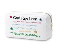 Christian Inspirational Gifts Makeup Bag Bible Verse Gifts Christian Religious Gifts Encouragement Scripture Gifts for Friend Daughter Faith Cosmetic Pouch Christening Gifts Christmas Birthday Gifts