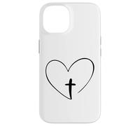 Christian Inspirational Phone Case - Jesus Cross And Heart Case for iPhone 14