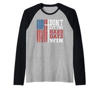 Christian Inspirational Quote Don't Let The Hard Days Win Raglan Baseball Tee