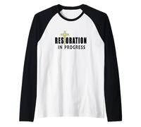 Christian Inspirational Restoration in Progress with Cross Raglan Baseball Tee