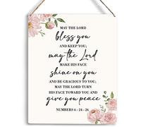 Christian Inspirational Wall Art May The Lord Bless You And Keep You Christian Blessing Quote Wall Decor Religious Gifts Wall Decor Christian Bible Verse Wall Art 12x16 Inch Metal Tin Signs