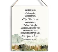 Christian Inspirational Wall Art May The Lord Bless You And Keep You Christian Blessing Quote Wall Decor Religious Gifts Wall Decor Christian Bible Verse Wall Art 12x16 Inch Metal Tin Signs