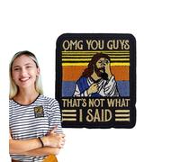 Christian Iron on Patches Embroidered Patch for Jacket, Religious Sewing Applique Patch | Bible Verse Patch for Clothing, Denim Jacket Mosaic, Backpack Accessory, Pair