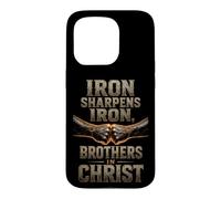 Christian Iron Sharpens Iron Brothers In Christ Gift Case for iPhone 15 Pro