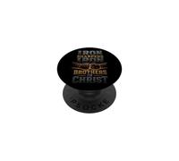 Christian Iron Sharpens Iron Brothers In Christ Gift PopSockets Adhesive PopGrip