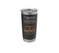 Christian Iron Sharpens Iron Brothers in Christ Gift Stainless Steel Insulated Tumbler