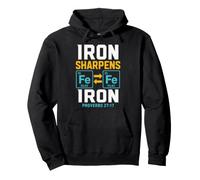Christian Iron Sharpens Iron Proverbs 27:17 Man Of God Gift Pullover Hoodie