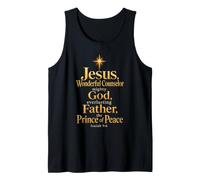 Christian Isaiah 9:6 Wonderful Counselor Prince of Peace Tank Top