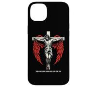 Christian Jesus Cross Angel Wings John 3:16 Bible Verse Art Case for iPhone 14 Plus