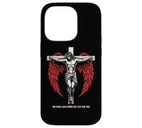 Christian Jesus Cross Angel Wings John 3:16 Bible Verse Art Case for iPhone 14 Pro