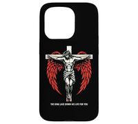 Christian Jesus Cross Angel Wings John 3:16 Bible Verse Art Case for iPhone 15 Pro