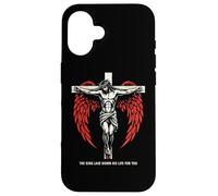 Christian Jesus Cross Angel Wings John 3:16 Bible Verse Art Case for iPhone 16