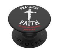 Christian Jesus Fearless Faith Joshua 1:9 Be Strong Gift PopSockets Adhesive PopGrip