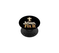 Christian Jesus Fix It Religious Faith Gift PopSockets Adhesive PopGrip