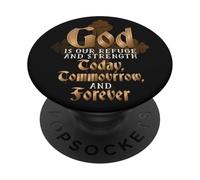Christian Jesus - God Is Our Refuge And Strength Psalm 46 PopSockets Adhesive PopGrip
