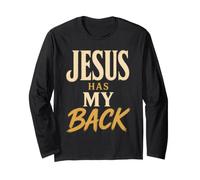 Christian Jesus Has My Back Faith Gift Long Sleeve T-Shirt