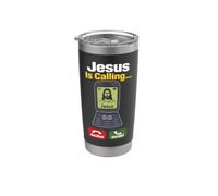 Christian Jesus is Calling Decline Accept Gift Stainless Steel Insulated Tumbler