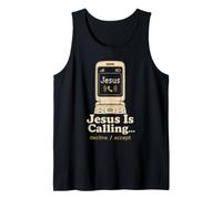 Christian Jesus is Calling Decline Accept Gift Tank Top