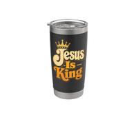 Christian Jesus is King Faith Gift Stainless Steel Insulated Tumbler