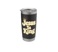 Christian Jesus is King Faith Gift Stainless Steel Insulated Tumbler