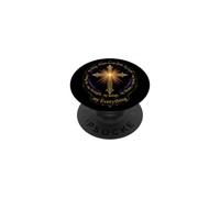 Christian Jesus Is My God My King My Everything Gift PopSockets Adhesive PopGrip