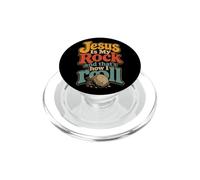 Christian Jesus Is My Rock Funny Faith Gift PopSockets PopGrip for MagSafe