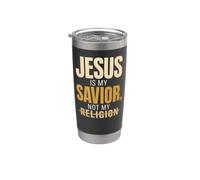 Christian Jesus is My Savior Not Religion Gift Stainless Steel Insulated Tumbler