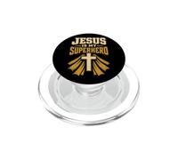 Christian Jesus Is My Superhero Kids Faith Gift PopSockets PopGrip for MagSafe