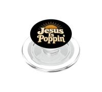 Christian Jesus Is Poppin' Retro Faith Gift PopSockets PopGrip for MagSafe