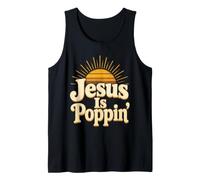 Christian Jesus is Poppin' Retro Faith Gift Tank Top