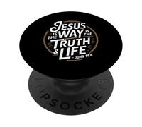 Christian Jesus Is The Way Is The Truth And Life John 14 6 PopSockets Adhesive PopGrip