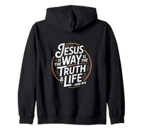 Christian Jesus Is The Way Is The Truth And Life John 14 6 Zip Hoodie