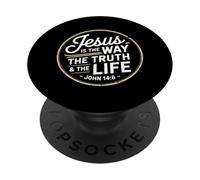 Christian Jesus Is The Way The Truth And The Life John 14 6 PopSockets Adhesive PopGrip