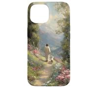Christian Jesus Leaves the 99 Shepherd Faith Floral Path Case for iPhone 15
