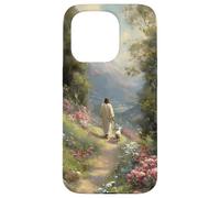 Christian Jesus Leaves the 99 Shepherd Faith Floral Path Case for iPhone 15 Pro