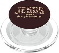 Christian Jesus Leopard Print Faith Quote John 14:6 PopSockets PopGrip for MagSafe