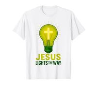 Christian Jesus Lights The Way Religious Quote T-Shirt