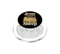 Christian Jesus Loves All His Sheep Faith Gift PopSockets PopGrip for MagSafe