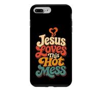 Christian Jesus Loves This Hot Mess Faith Gift For Women Case for iPhone 7 Plus/8 Plus