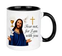 Christian Jesus Mug - Do Not Be Afraid, for I Am with You Religious Gift, Bible Verse Coffee Cup, As A Prayer Gift for Devout Believers of Both Men and Women