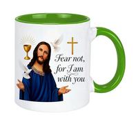 Christian Jesus Mug - Do Not Be Afraid, for I Am with You Religious Gift, Bible Verse Coffee Cup, As A Prayer Gift for Devout Believers of Both Men and Women