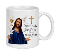 Christian Jesus Mug - Do Not Be Afraid, for I Am with You Religious Gift, Bible Verse Coffee Cup, As A Prayer Gift for Devout Believers of Both Men and Women