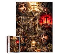 Christian Jesus Puzzles for Adults 1000 Pieces Cross DIY Handwork Puzzles Vintage Good Friday Art Jigsaw Puzzles for Family Game Nights Puzzle Home Decoration Gifts Gift Family 19.7"x27.6"